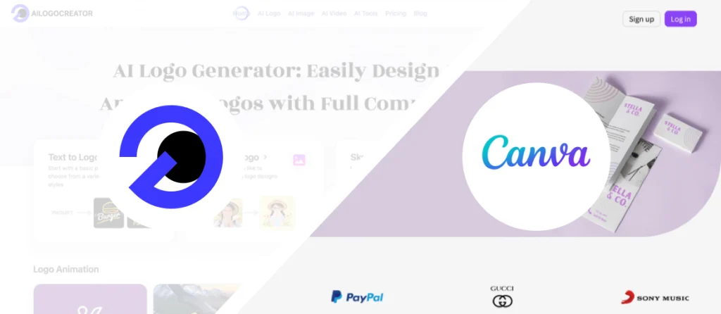 Comparison Between AlLogoCreator and Canva for Crafting Compelling Brand Visuals With Artificial Intelligence.Image Comparison Between AlLogoCreator and Canva for Crafting Compelling Brand Visuals With Artificial Intelligence.Image