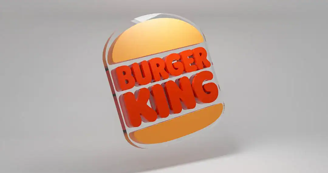 3D Burger King logo floating above a light gray background