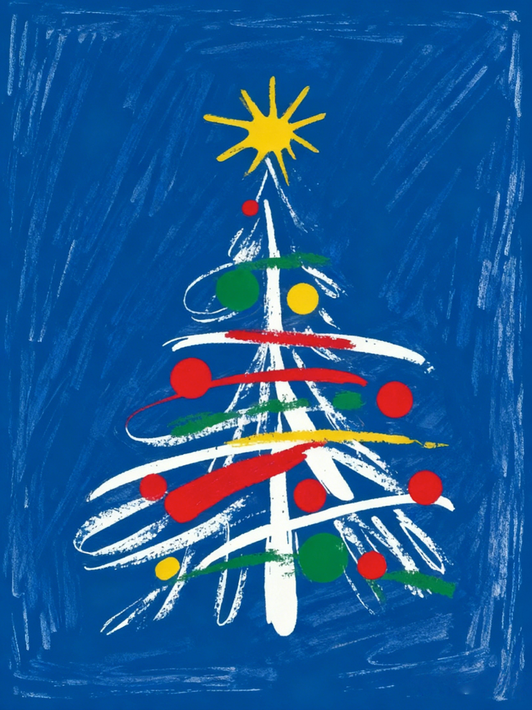 ナノバナナ×AILogoCreator 抽象的な手描きクリスマスポスター画像1 AILogoCreatorはナノバナナAIを使って抽象芸術と手描きの温もりを融合させます。
クリスマスツリーには柔らかいスケッチライン、居心地の良い控えめな赤と金の色調があり、雑然とせず、ただ純粋な魅力的な魅力があります!