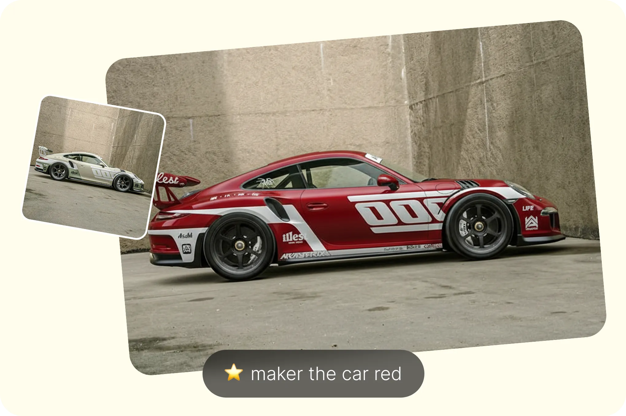 シンプルなテキストプロンプトでAI編集