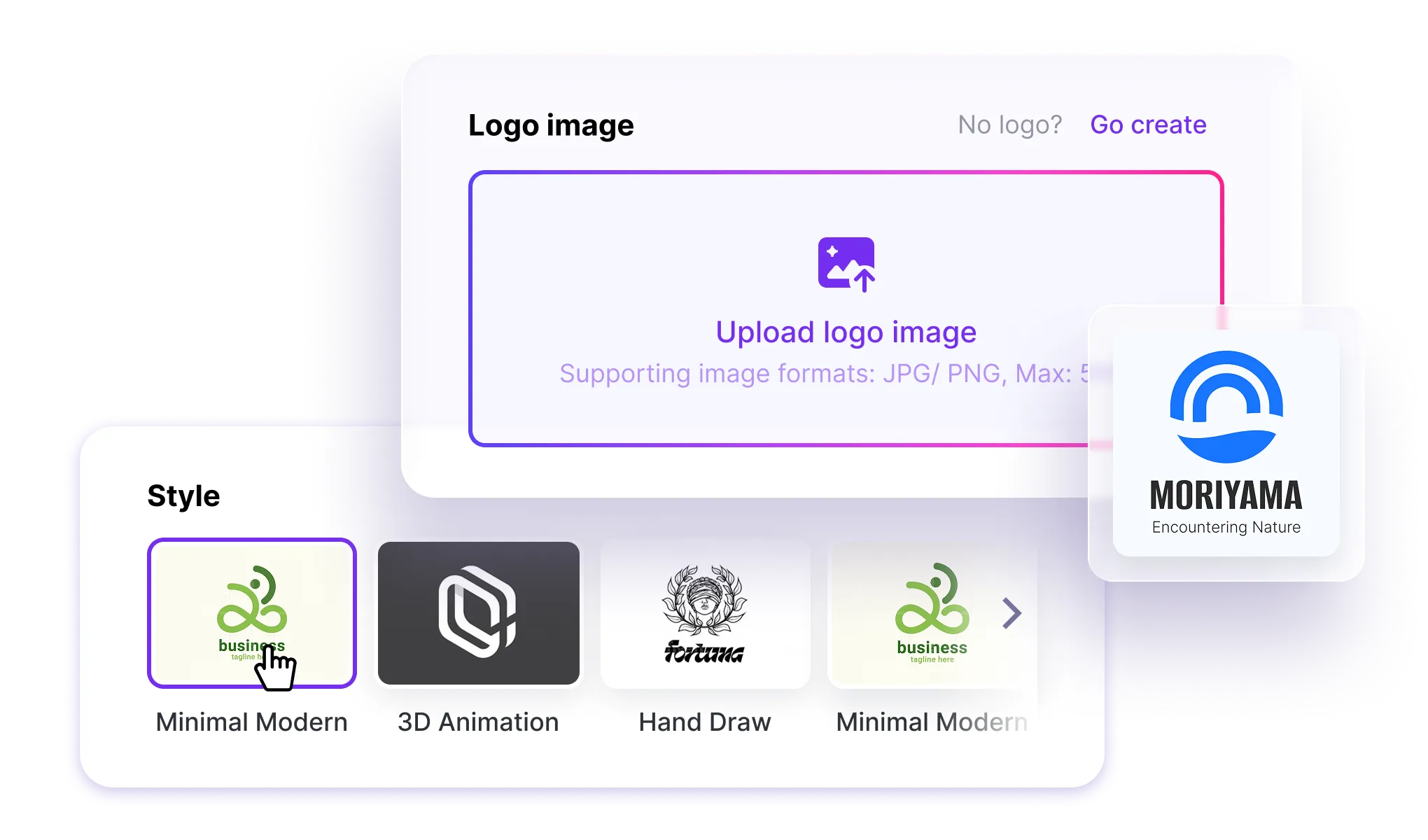 ロゴをアップロードしてモーションを作成
