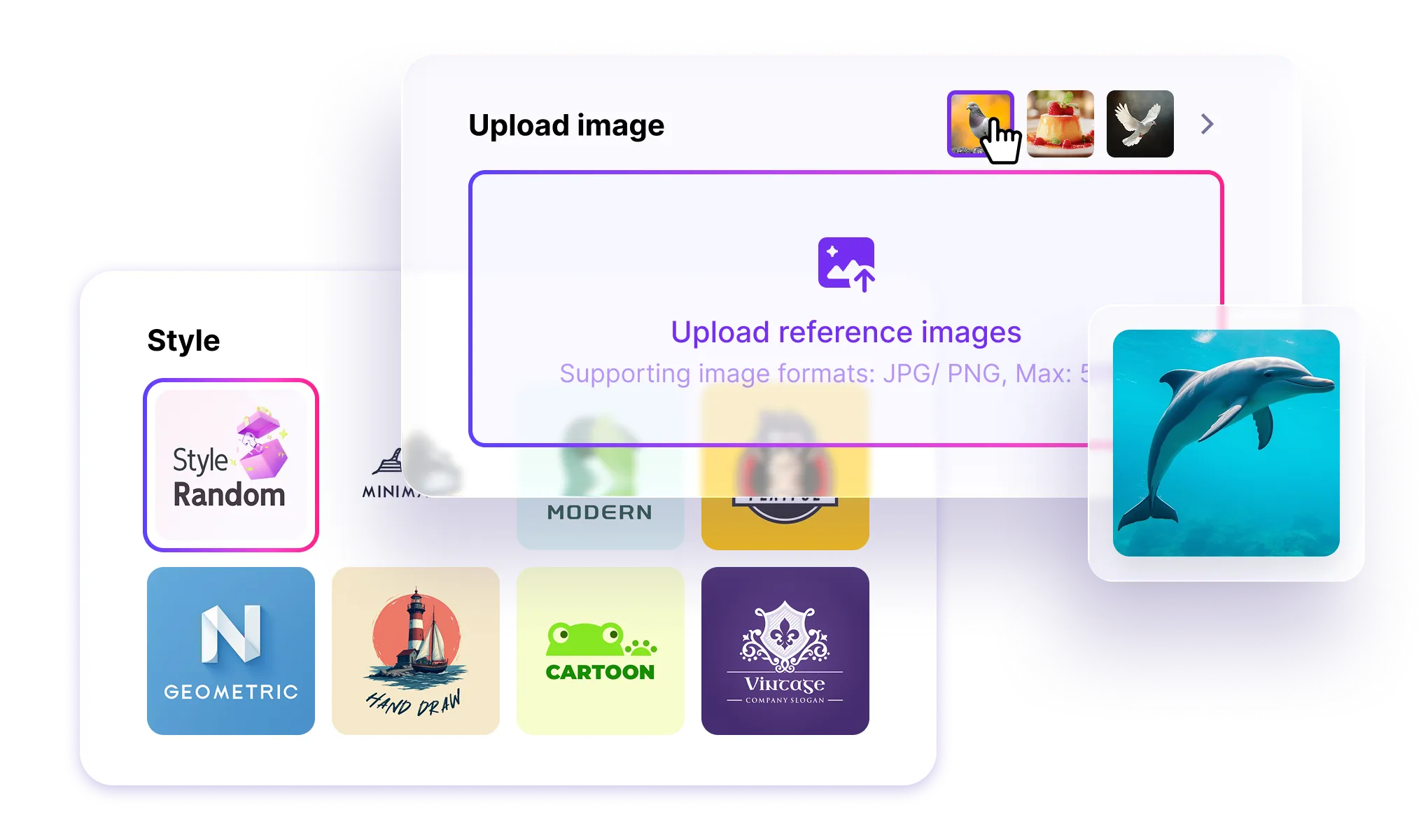 ブランド名またはテキストを入力してロゴを作成